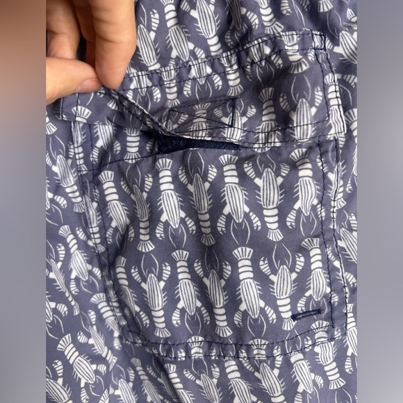 J. McLaughlin Lobster Men’s Swim Shorts Trunks in Blue Size XL - Picture 5 of 7